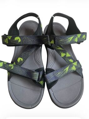 Northside Sport Sandals with Neon Green Accent Velcro Adjustable Straps NWT sz6